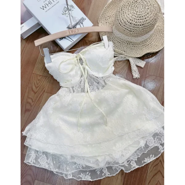 Set đồ đi biển - Váy trắng ngắn - Hình ảnh 2