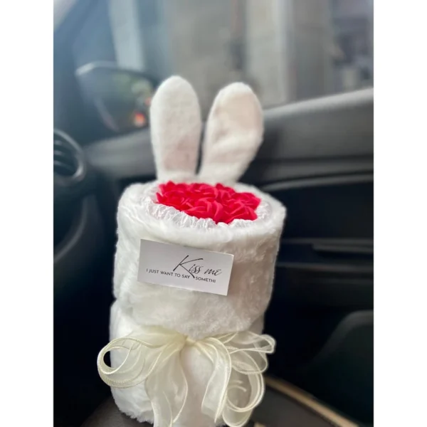 Hoa Sáp Tai Thỏ+túi,đèn nháy,thiệp, tặng quà hoa và quà tặng Hoa Tốt Nghiệp,Sinh Nhật 14/2 8/3 20/10 - Ảnh 2